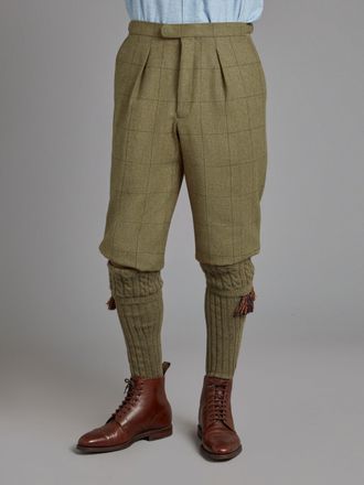 Oliver Brown Breeks - Moss Windowpane Tweed