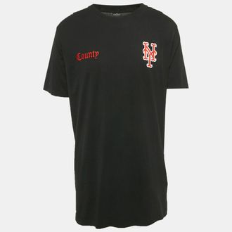 Marcelo Burlon County Of Milan X Mlb New York Mets Edition Black Cotton T-Shirt