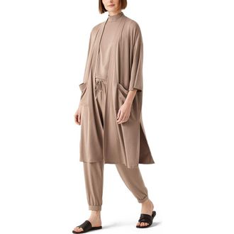 Eileen Fisher Boxy Longline Jersey Jacket in Barly at Nordstrom Rack, Size Xx-Small