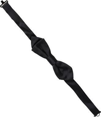 Dolce & Gabbana Silk Adjustable Bow Tie - Black