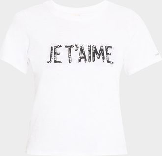 Cinq &agrave; Sept Je Taime Embellished Crewneck Tee