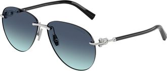 Tiffany & Co. TF3124 60019S Mens Sunglasses Silver Size 59