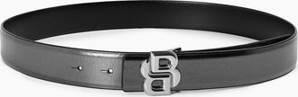 HUGO BOSS Womens Womens B Icon L Sr30 Lp 10269861 01 Leather Belt - Silver - Size: 32R 85cm
