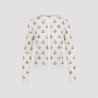 Giambattista Valli Womens Knit Cardigan - Light Grey Silk - Size EU 36 (Womens)