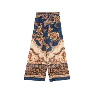 Zimmermann Aster Floral-print Drawstring Trousers