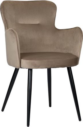 Global Interiors Armlehnstuhl Wing mit Samtbezug - Sand