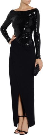 DKNY Sequin Embellished Stretch Jersey Gown Size XS