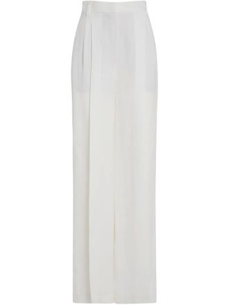 Brunello Cucinelli pintuck detailing tailored trousers - White