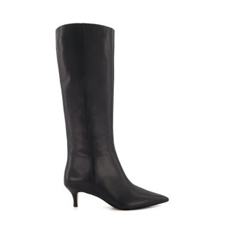 Dune London Ladies SMOOTH Kitten-Heeled Knee-High Boots Size UK 5 Kitten Heel Knee High Boots