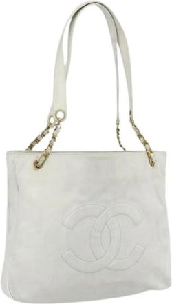 Chanel Pre-owned Tote Bags, female, White, Size: ONE SIZE Pre-owned Tote Bag