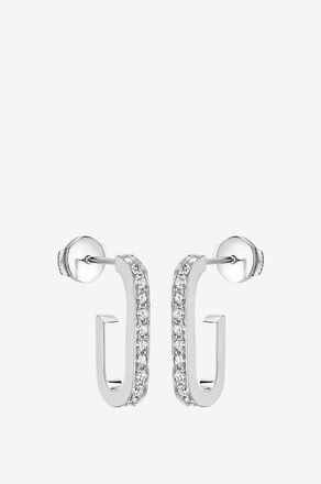 Dinh Van Weissgold- und Diamantcreolen Maillon L