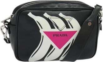 Prada Pre-owned Vintage Cross Body Bag - Dames - Vintage Schoudertas - Zwart - ONE Size - Leer - Vintage