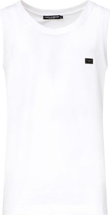Dolce & Gabbana Oversized Tank Top With Logo Plaque