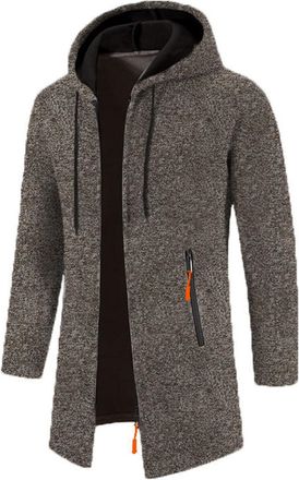 Generic Long Jackets for Mens UK Full Zip Trench Coat Sale Winter Outdoor Jackets Coat Wool Hooded Coat Mid Length Trench Coats Slim Fit Stand Collar Overcoat