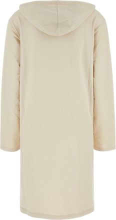 Prada Womens Cream Stretch Cotton Sweatshirt Dress Naturale Exterior: Elastane Abiti