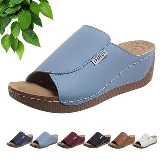 Generic VivaStep Sandals - Ergonomic & Non-Slip Sandals for Pain Relief, Viva Step Sandal Orthopedic Comfort Slippers (Light Blue, Adult, Women, 4.5, Numeric,