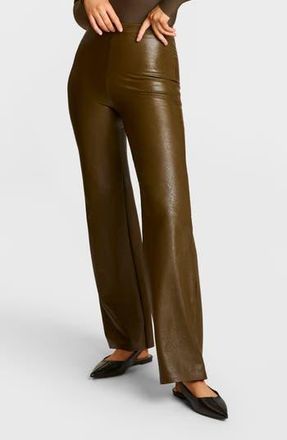 Commando Wide Leg Faux Leather Pants in Cadet at Nordstrom Rack, Size X-Large