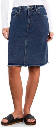 Wash Lab Denim Fray Hem Denim Skirt in Petal Denim at Nordstrom, Size 26