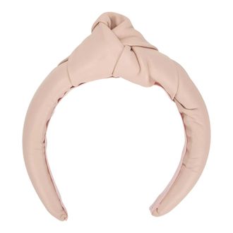 Red Valentino Headbands, female, Beige, Size: ONE SIZE Leather Headband