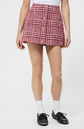French Connection Houndstooth Check Miniskirt in Scarlet Multi at Nordstrom Rack, Size 2
