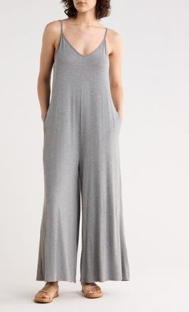 West K V-Neck Strappy Jumpsuit in Dark Heather Grey at Nordstrom Rack, Size X-Large