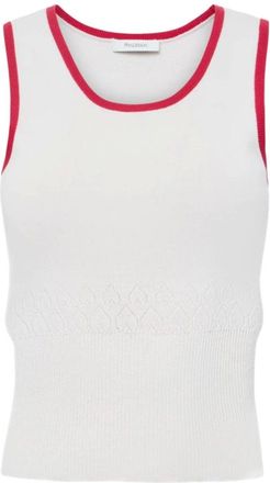 J.W.Anderson Tops, Dames, Wit, M, Nylon, Witte Zijde & Nylon Top