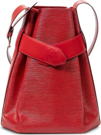 Louis Vuitton Borsa a spalla in pelle &Eacute;pi anni 90 - Rosso