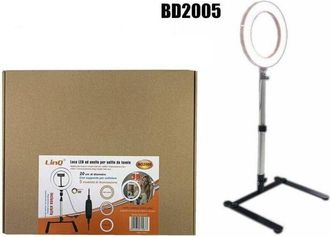 Trade Shop Trade Shop - Luce Led Ad Anello Luminoso Per Selfie Staffa Tavolo Supporto Cellulare Bd2005