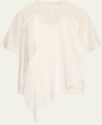 Jason Wu Shantung And Crinkled Satin T-Shirt