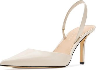 Marc Fisher Noland Womens Shoes Cream Leather : 9.5 M