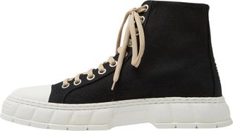 Viron 1982 Techno Canvas Sneakers - Heren - Veterlaarzen - Zwart - 40 EU - Katoen - Schoenen