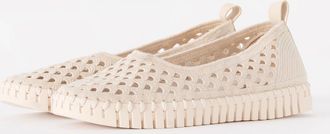 Ilse Jacobsen Womens Ilse Jacobsen Tulip Womens Ballerina Shoe - Kit Pearled Ivory 144111 - White - Size: 6