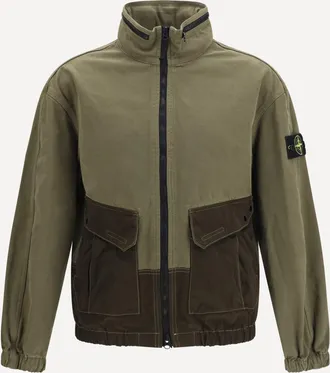 Stone Island Outwear Jacket with pockets and zipper details Male XL