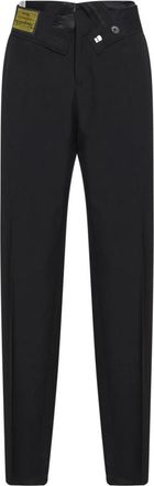 Maison Margiela Reverse Waistband Broeken - Dames - Straight fit broeken - Zwart - M - Wol - Broeken
