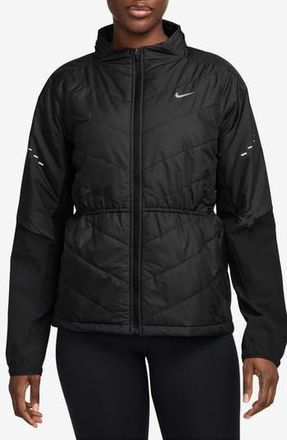 Nike Swift Therma-FIT Running Jacket in 010 Black/refsil at Nordstrom Rack, Size X-Small