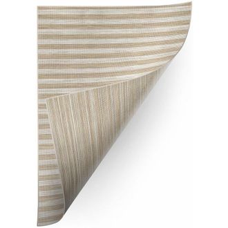 RugsX Rugsx - Alfombra Reversible De Cuerda Sisal Double 29203/750 Rayas L&iacute;neas Marr&oacute;n/beige Beige 160x230 Cm