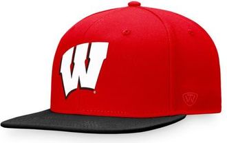 Top of the World Mens Top of the World Red Wisconsin Badgers Fundamental Snapback Hat at Nordstrom