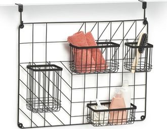 ZELLER Organizador Colgante Negro Zeller 5 Cestas Cocina