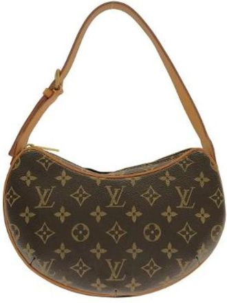 Louis Vuitton Pre-owned Pochette Croissant Monogram Schoudertas - Dames - Vintage Schoudertas - Bruin - ONE Size - Vintage