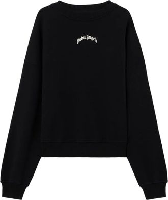 Palm Angels Back Curved Logo Loose Crew