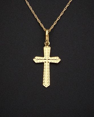 Italian Gold, Inc 14K Italian Gold Cross Necklace