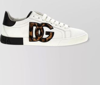 Dolce & Gabbana leather printed portofino low-top sneakers