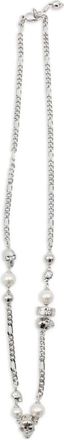 Alexander McQueen Collana con ciondolo a teschio - Argento