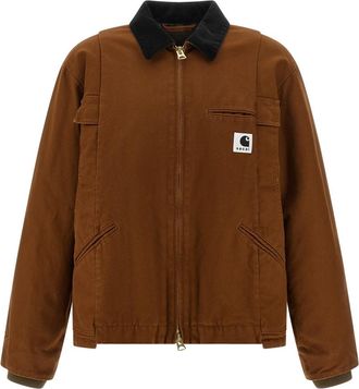 sacai Brown Shirt Collar Jacket