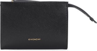 Givenchy Womens Zipped Credit Card Case - Black Leather - One Size