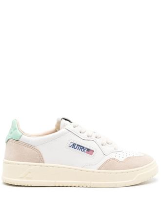 Autry White Pink Logo Sneakers