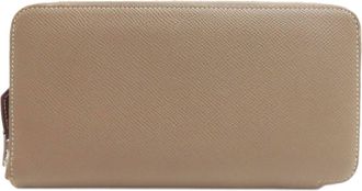 Herm&egrave;s Etoupe Gray Epsom Leather Long Wallet (Bi-Fold) (Pre-Owned)