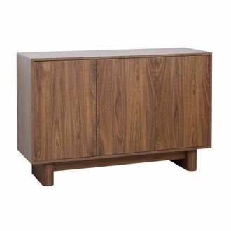 Oviala Aparador escandinavo de 3 puertas de 120 cm en madera oscura