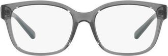 A|X Armani Exchange 53mm Rectangular Sunglasses in Green at Nordstrom