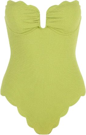 Marysia Swim Lisbon scalloped-hem swimsuit - Green
